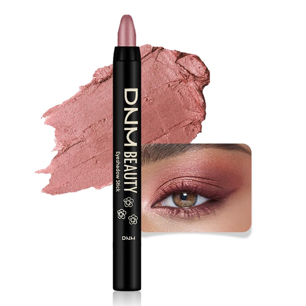 evpct Rose Shimmer Cream Eye Shadow Brightener Sticks Set for Eyes, Rose Shimmery Matte Pencil Eye shadow Applicator Stick Pen Palette Makeup Waterproof sombras en crema para ojos 27#