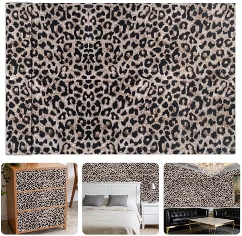 Leopard Print Peel and Stick Wallpaper Waterproof Removable Self Adhesive by itechpanda