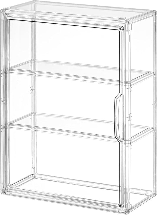 2 Pack 3 Tier Clear Display Case by VGLXTRNTforstoragesolutions
