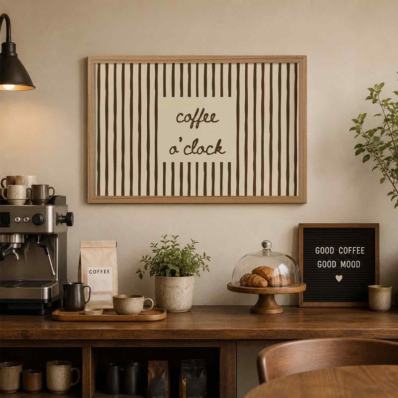 SEYSHUI Framed Coffee Wall Art Kitchen Picture Wall Decor 16x24in - Image 2