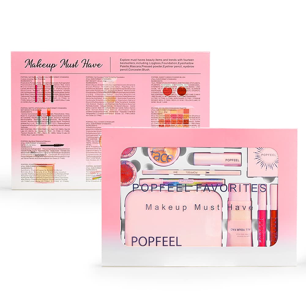 All-in-one Makeup Set Makeup Kit for Women Full Kit, for Beginners, Include Makeup Brush Set, Lip Gloss Set, Lipstick, Blush, Foundation, Concealer, Mascara, Eyebrow Pencil