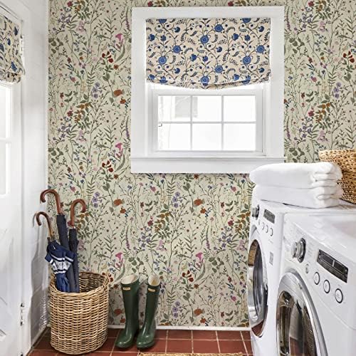 JiffDiff Wallpaper Self-Adhesive Blooming Vintage Colourful Flowers Wall Paper - Image 5