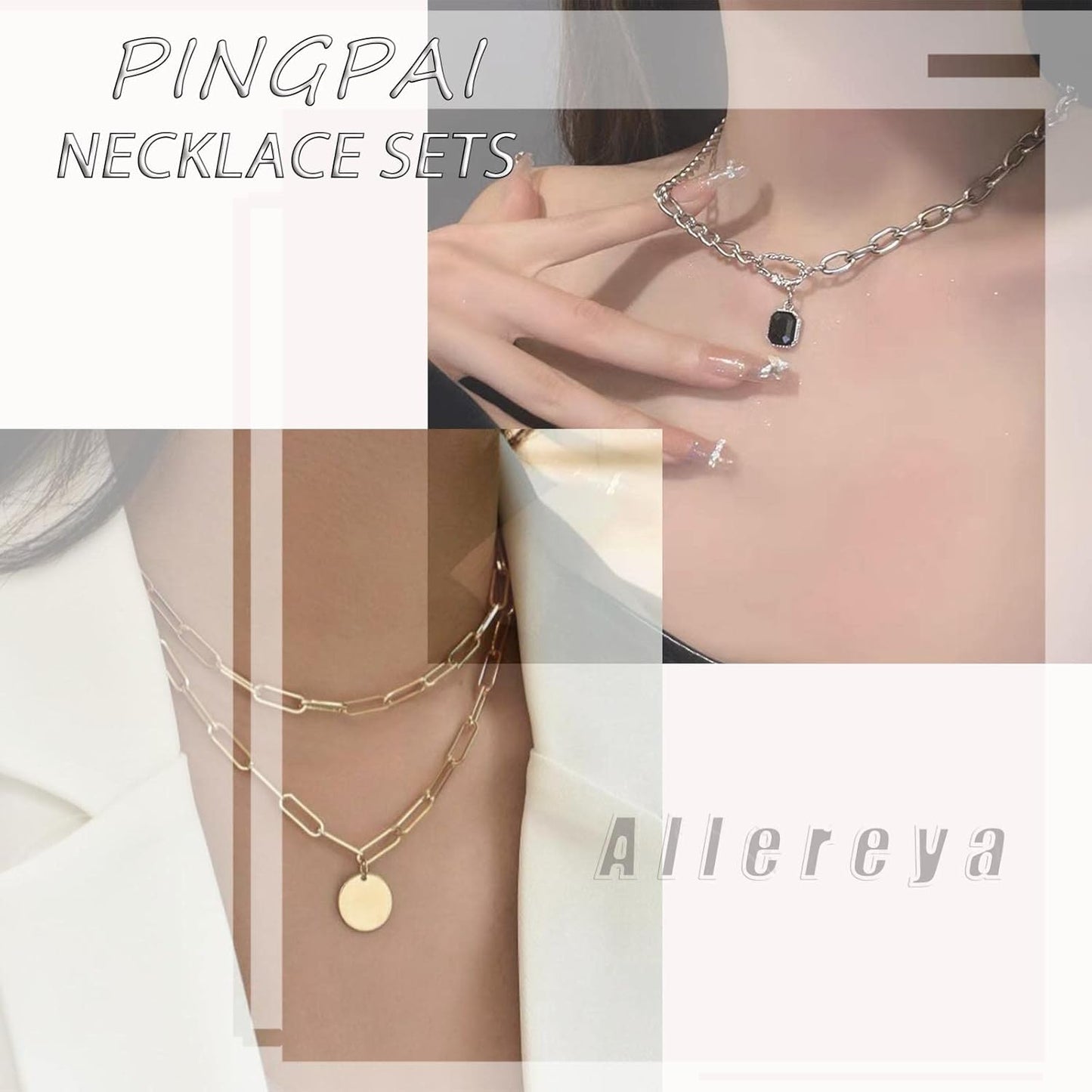 Vintage Layered Turquoise Necklace Turquoise Pendant Necklace Blue Stone Bead Choker Necklace Gold Snake Herringbone Chain Necklace Jewelry for Women