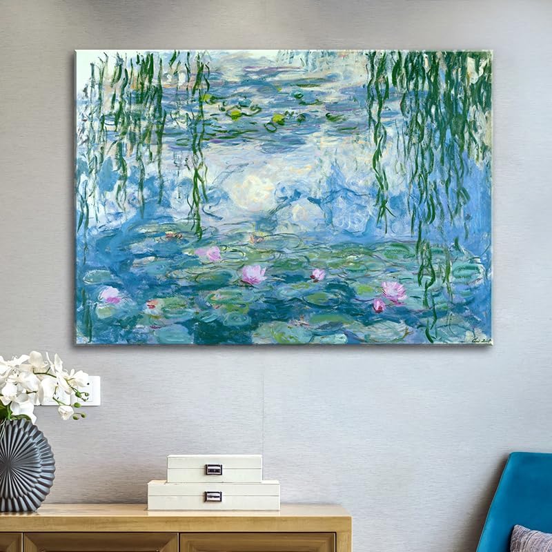 weiyiart Claude Monet Wall Art Water Lilies Painting Impressionist Oil - Image 2