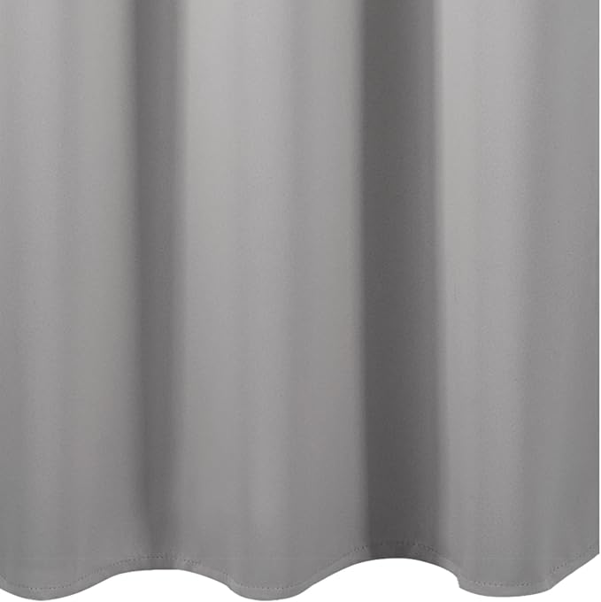 LEMOMO Blackout Curtains 66 x 54 Inch Long Light Grey Curtains Set of 2 Panels - Image 8