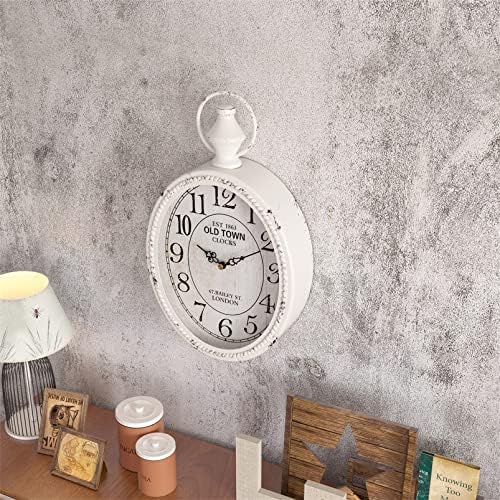 Menterry Small Retro Oval Wall Clock Antique Old Design - Image 5