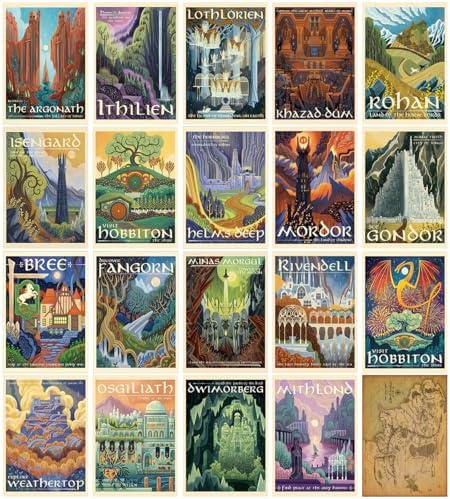 Middle Earth Landscape Wall Art Prints Canvas PaintingFantasy Posters, Wall by Meksular