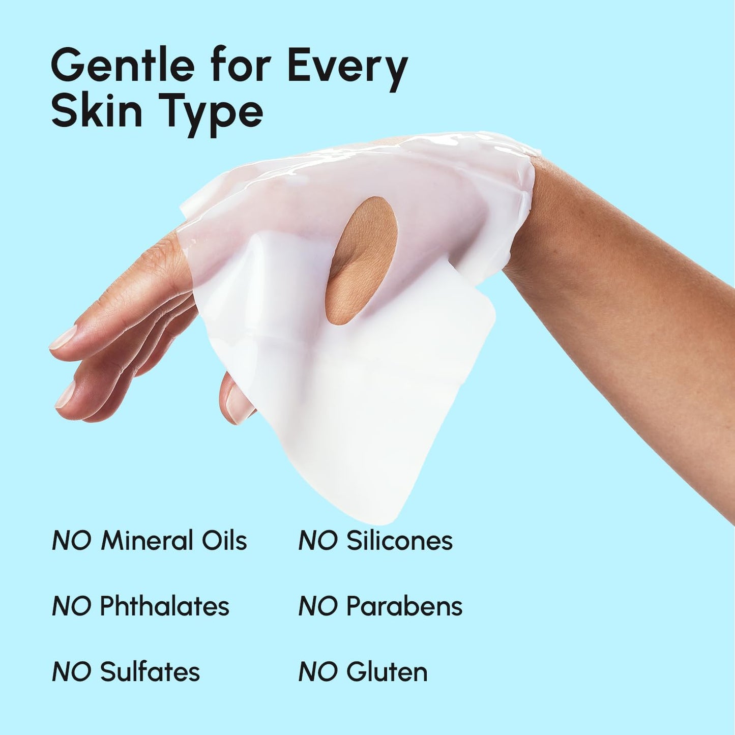 MAREE Collagen Facial Mask with Hyaluronic Acid - Hydrating Face Masks Skincare - Mascarillas Faciales For Women Skin Care - White, 4 Count