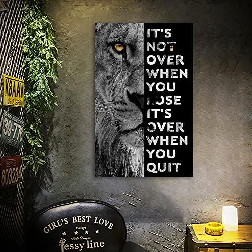 Never Give Up Motivational Print Canvas Wall Art • Success Printing Gallery - Image 2
