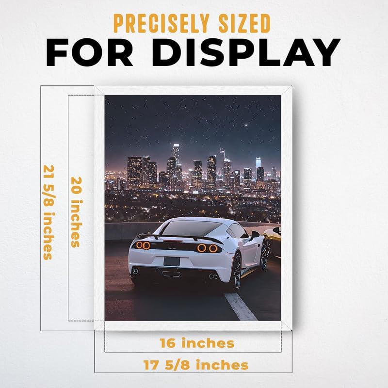 InkFlow Posters City Skyline Sports Car Canvas Poster - Image 3