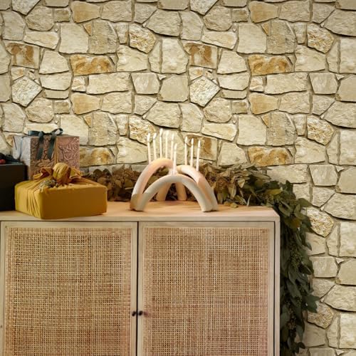 COMSTICKC 3D Faux Stone Wall Panels Peel and Stick Decorative Tiles - Image 2