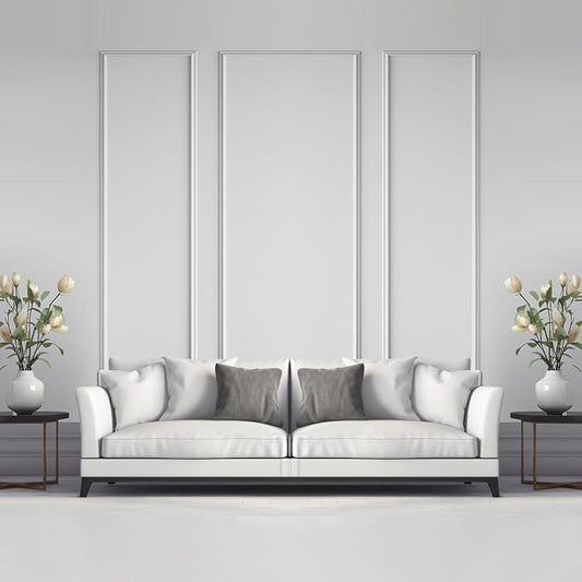 Pangda Peel and Stick Wall Molding Kit, 3D Premade Accent Molding Wainscoting by Pangda