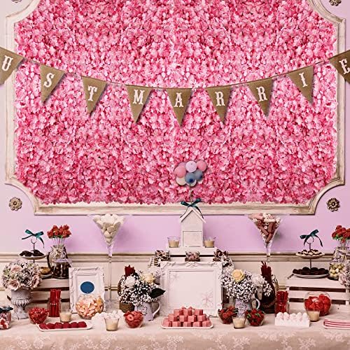 BLOSMON Pink Flower Wall Panel Backdrop Decor, 24 x 16 Inch - Image 3