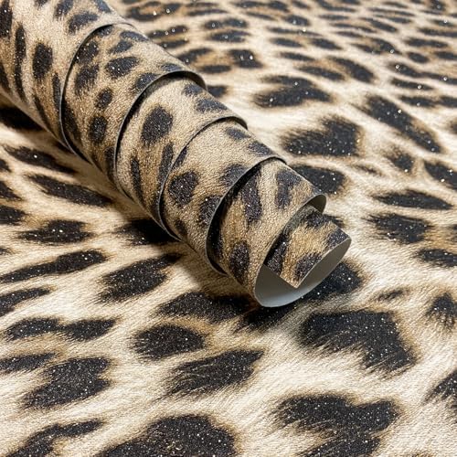 Simon&Siff Leopard Print Non-Pasted Embossed Wallpaper 17.3 in x 19.7 ft - Image 2