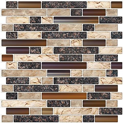 STICKGOO Thicker Design Peel and Stick Tile Backsplash, 12”×12”Stick on by STICKGOO