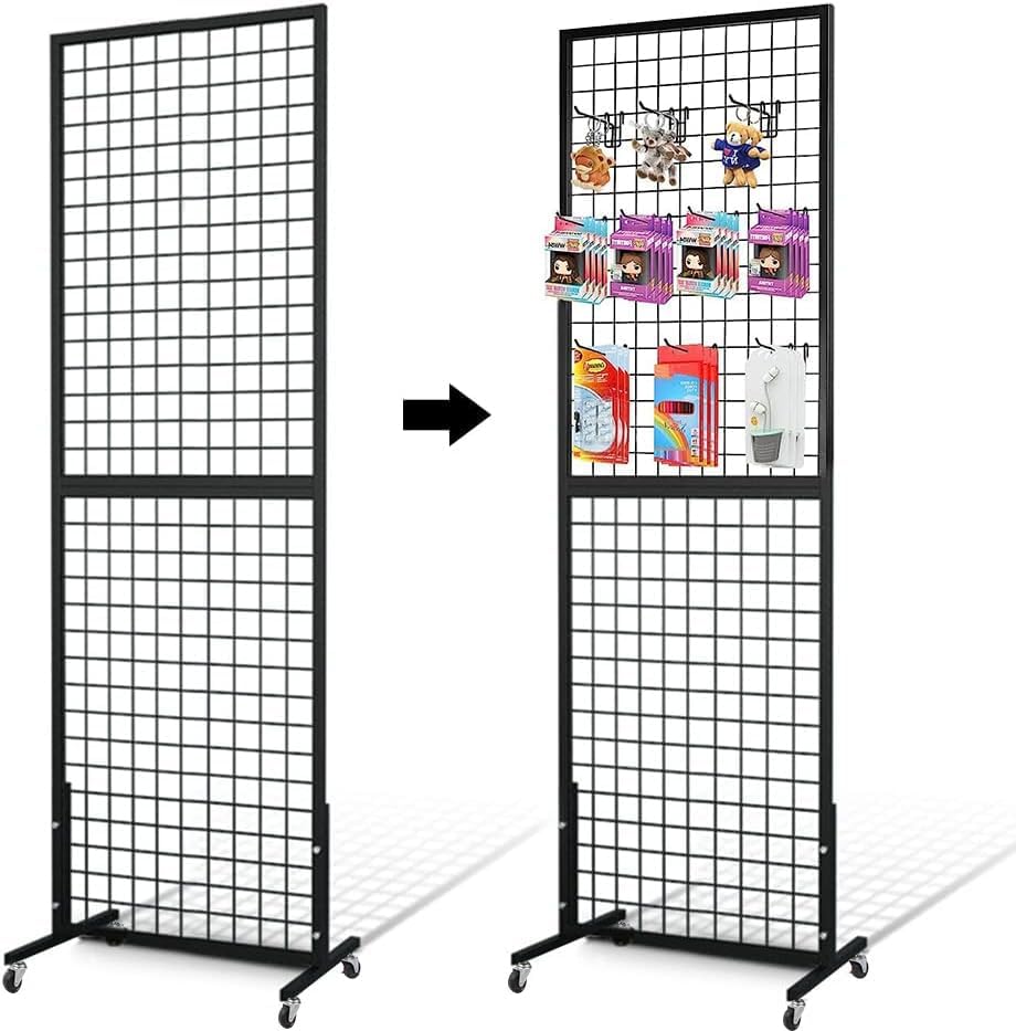 NectaCol Grid Wall Panels, 2 Packs 2'x 6' Gridwall Panels Tower - Image 2