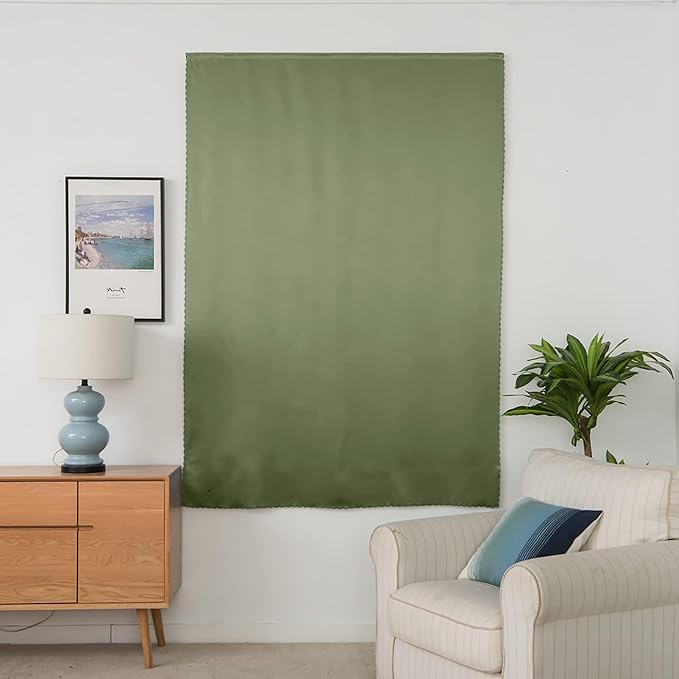 AJAZZ 100% Window Blinds Blackout Portable Blackout Curtains Adhesive Curtains - Image 8