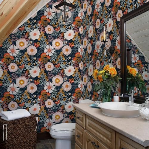 Dimoon Boho Wallpaper Peel and Stick Wallpaper Floral Retro Contact Paper - Image 6