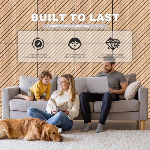 WoveN SounD Acoustic Wall Panels, Natural Oak, 10 Pack, 47.2x23.6 in - Image 6