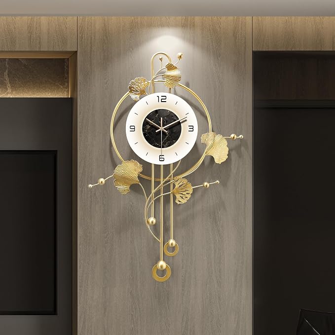 Wall Clock, Large Gold Wall Clock - Image 5
