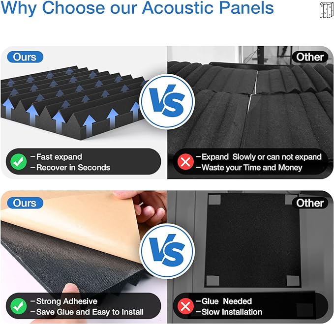 24 Pack Sound Proof Foam Panels - Image 3