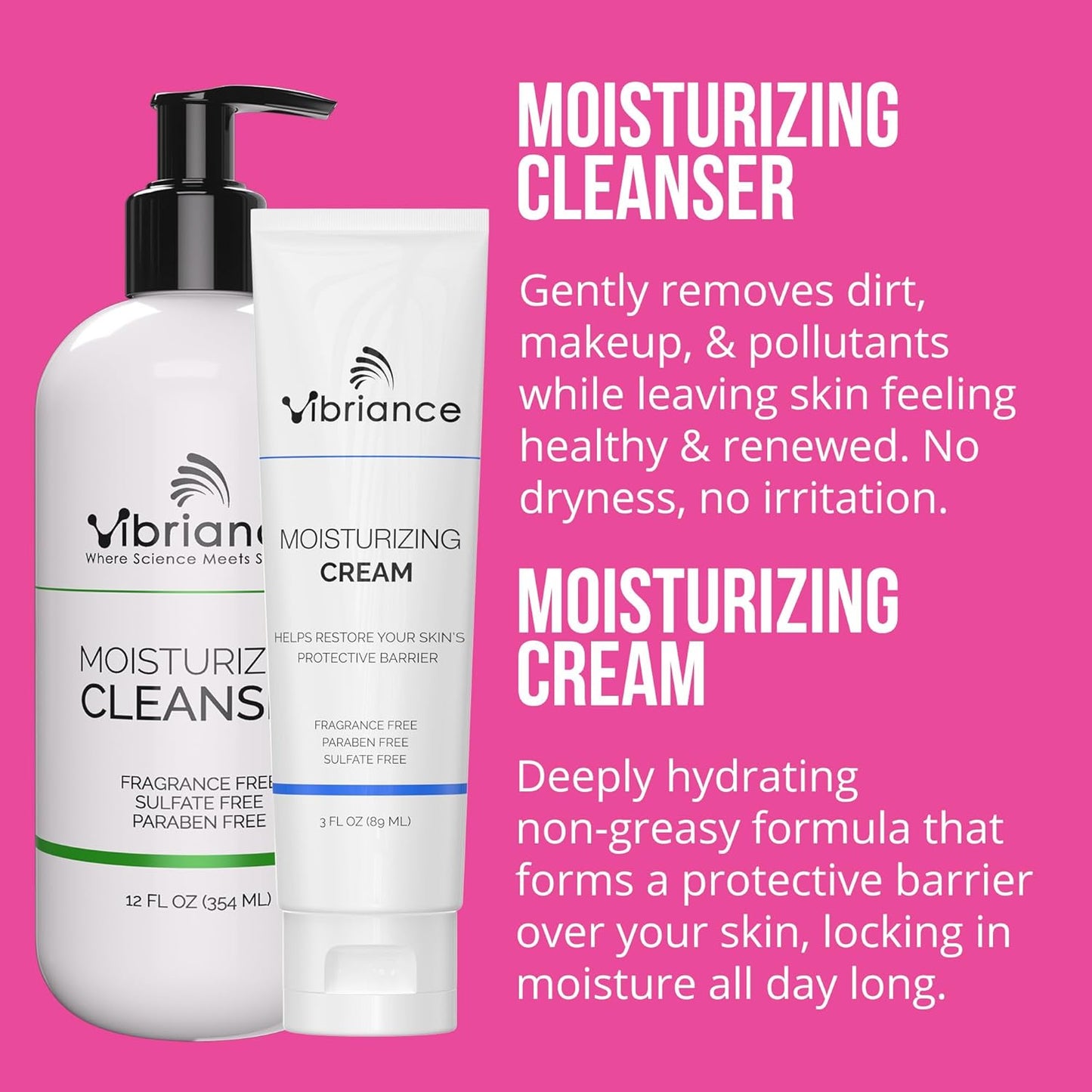 Vibriance Premium Skincare Bundle | Super C All-in-One Serum, Face Cleanser, Moisturizing Cream, Sheer Zinc Sunscreen SPF 50, Age Defying Body Creme - Heal, Hydrate, Protect, Rejuvenate