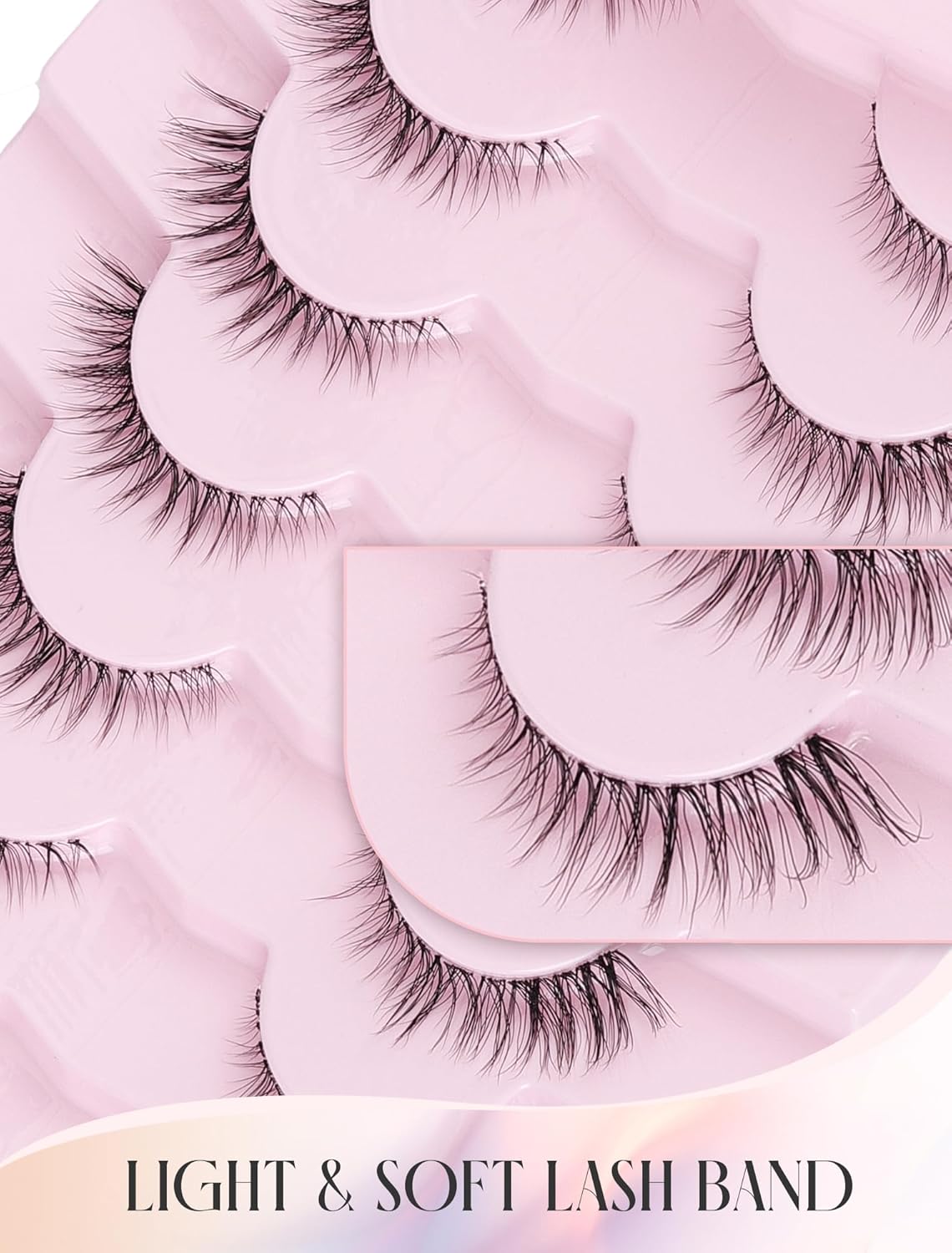 Lashes Natural Look False Lashes Wispy Lashes Fake Eye Lashes Strip Lashes Natural Eyelashes Wispy Natural Lashes UP24