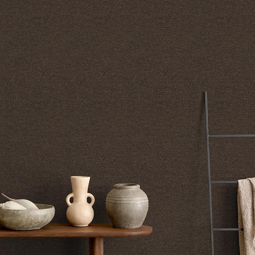 Grasscloth Textured Peel&Stick Wallpaper Slight Velvety Fabric - Image 5