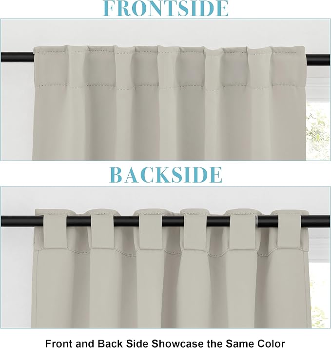 RYB HOME Blackout Curtains for Bedroom, Small Window Shades Thermal Insulating - Image 7