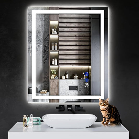 36"x30" LED Bathroom Mirror by INFINIGLASS