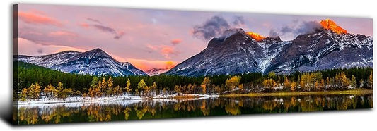 Sunset Landscape Canvas Wall Art by AREBOLOLLC