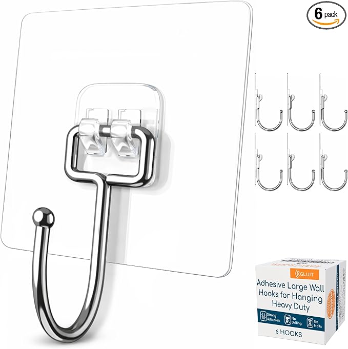 GLUIT Adhesive Large Wall Hooks by GLUIT