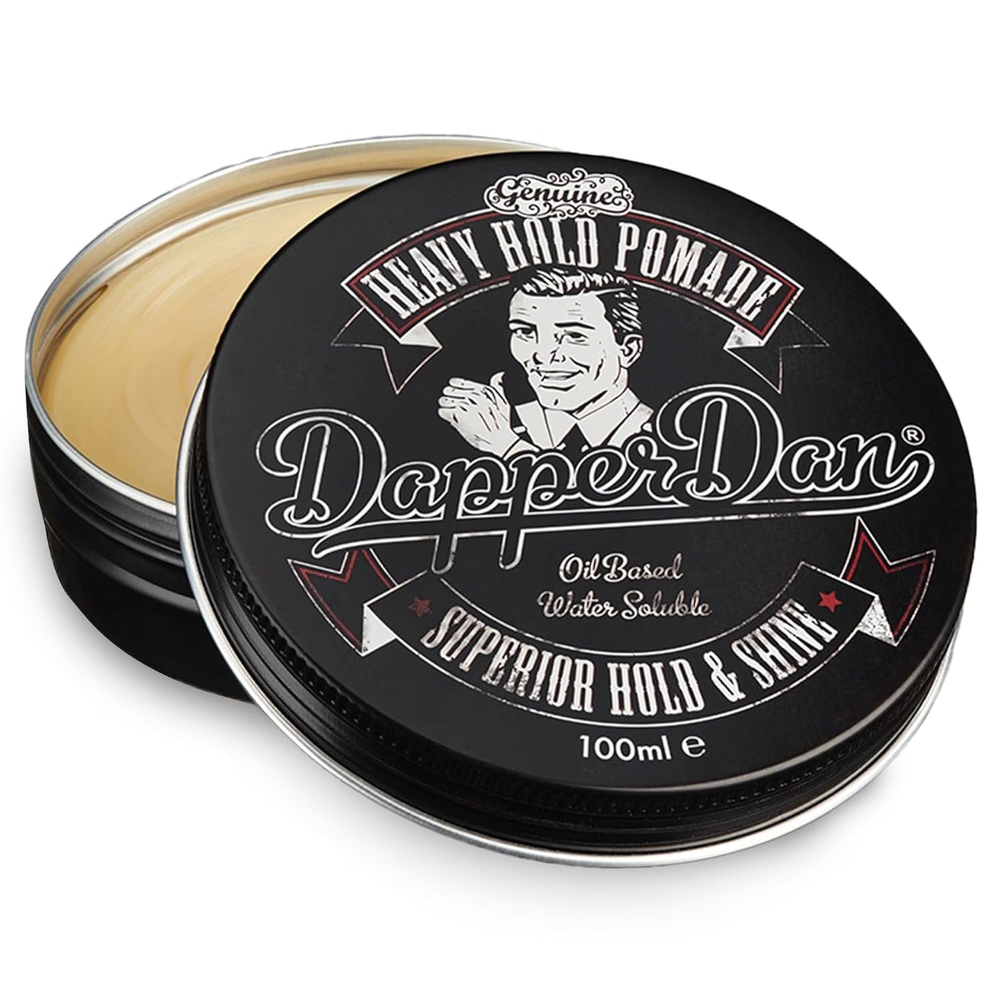 Heavy Hold Pomade By Dapper Dan, Superior Hold, Petrolatum Free, No Build Up, Liquorice & Vanilla Fragrance 100ml