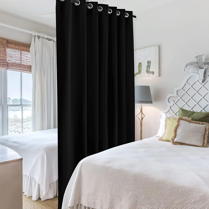 RYB HOME Extra Wide Curtains for Divider Room Separation Soundproof Temporary - Image 4