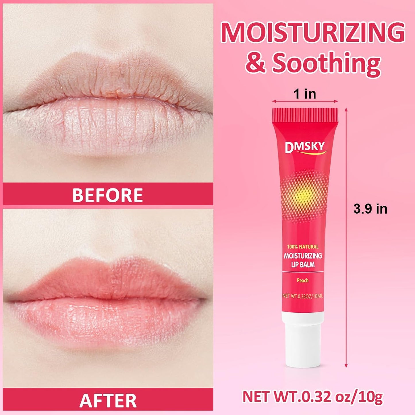 Dmsky 36 Pack Lip Gloss Bulk, Squeeze Clear Lip Gloss Set with Shea Butter, Moisturizing High Shine Glossy Lip Oil for Dry Chapped Lips-12 Flavors