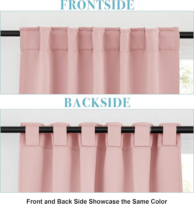 RYB HOME Blackout Curtains for Bedroom, Small Windows Shades Thermal Insulating - Image 4