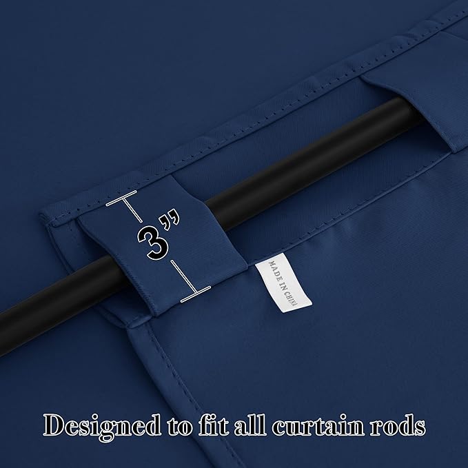 RYB HOME Blackout Curtains for Living Room Thermal Insulated Privacy Solar - Image 2