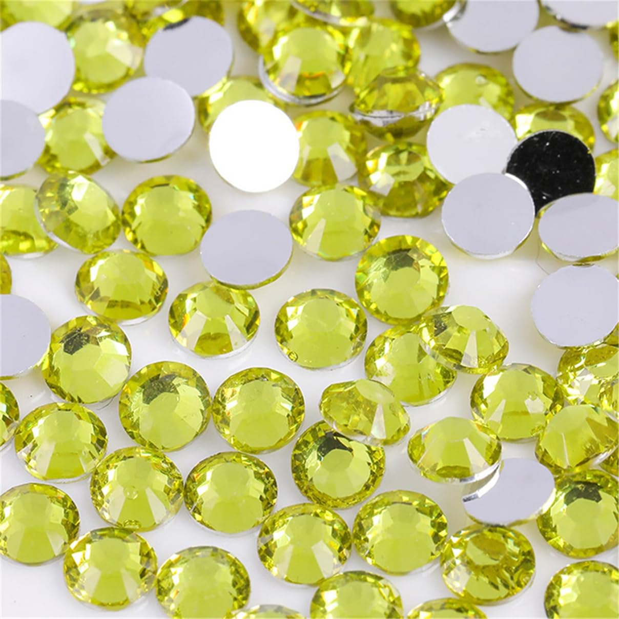 1000 Pieces SS20 5mm Flatback Rhinestones Clear Glass Round Gems Crystals for Nail Art DIY Crafts Clothes Shoes Bags （Citrine）