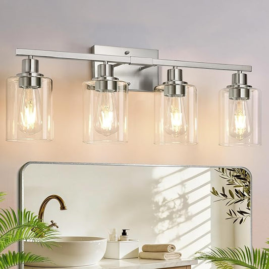 MOKATNG 4-Light Bathroom Light Fixtures, Vanity Light by Bathroomlightfixtures