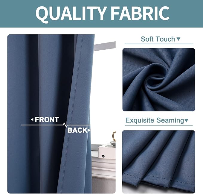 ChrisDowa Blackout Curtains 78 inches Long - Image 3