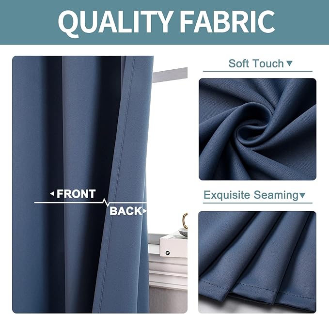 ChrisDowa Blackout Curtains 72 inches Long - Image 3