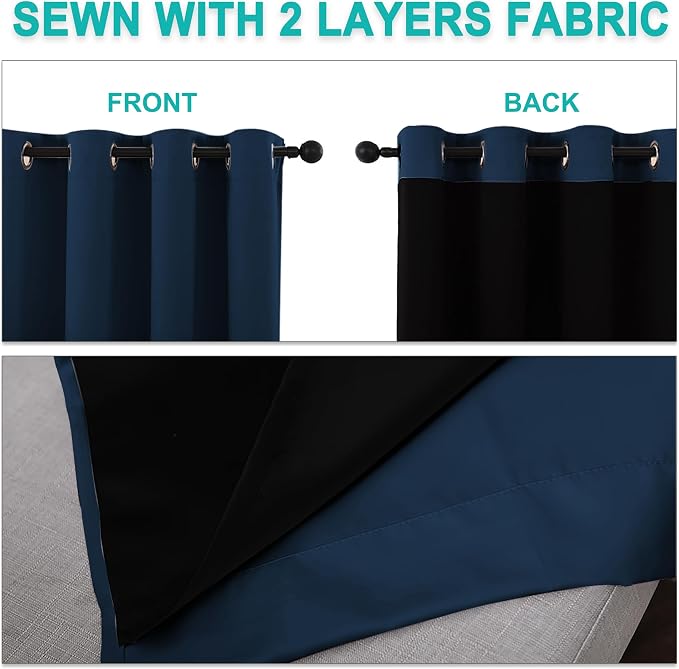NICETOWN 100% Blackout Curtains - Image 5