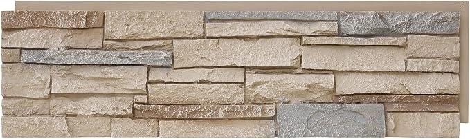 Faux Stone Wall Panels 2-Pack PU Stone Veneer Siding, Mortarless Faux Rock - Image 2