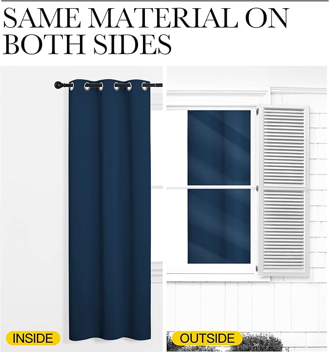 NICETOWN Moroccan Blue Blackout Curtains 90" Long - Image 6