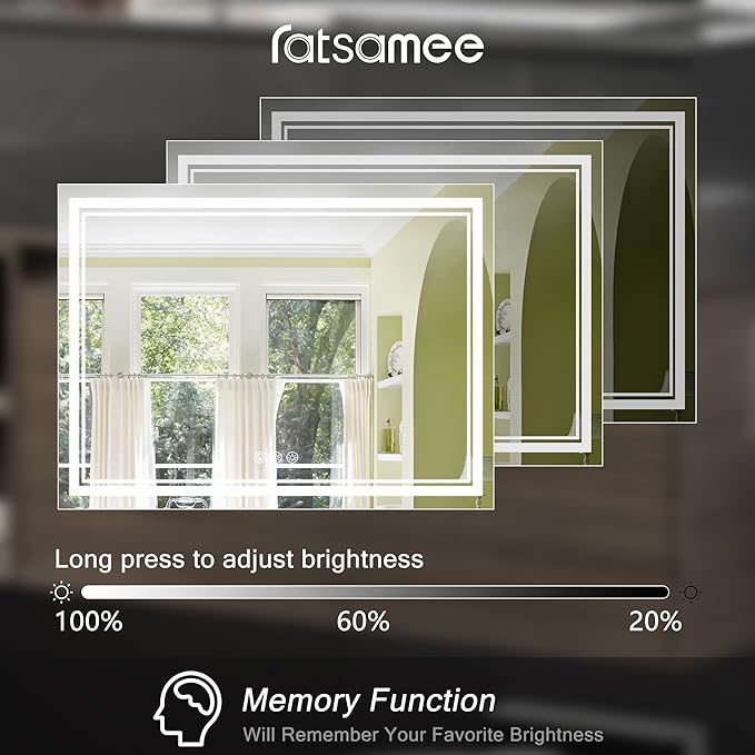 Ratsamee 72x36 Inch Led Mirror for Bathroom - Image 5