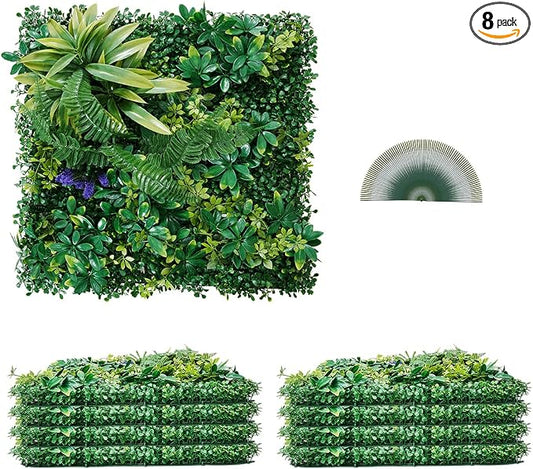 VEVOR Artificial Grass Wall Panels, 3D Combination Greenery Boxwood Panel by VEVOR