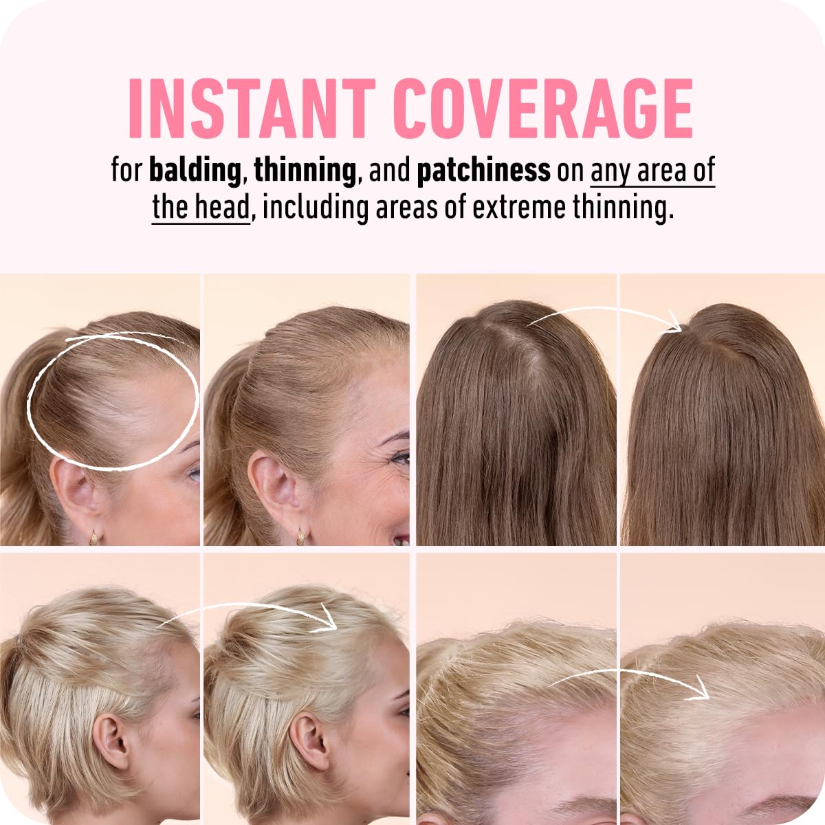 BOLDIFY Hairline Powder - Root Touch Up Hair Color for Gray Coverage - Bald Spot Concealing Hair Powder for Women & Men - 48-Hour Stain-Proof - Dark Blonde