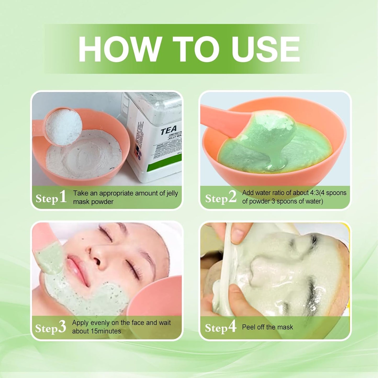 Jelly Mask for Facials Professional, Hydrating & Moisturizing Peel-Off Natural Gel Face Mask SkinCare, Professional Spa Use Jelly Face Masks, Deep Hydration & Glow 23 Fl Oz (Tea Tree)