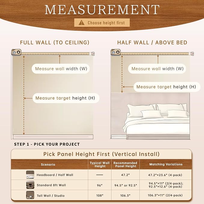 RITOLLO 4 Pack Wood Panels for Wall, 90.55"×12.6" Wood Slat Acoustic Panels for - Image 6