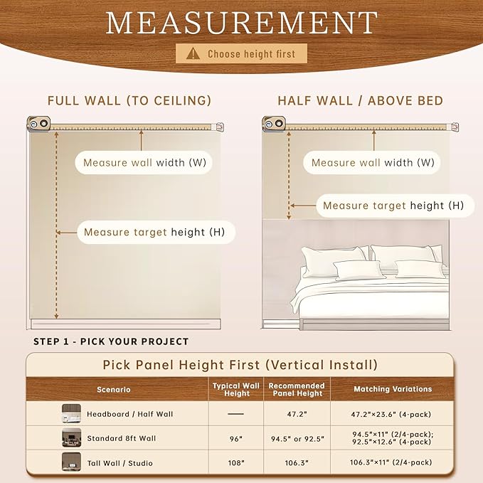 4 Pack Wood Panels for Wall, 106.3" × 11" Wood Slat Acoustic Panels for Wall - Image 5